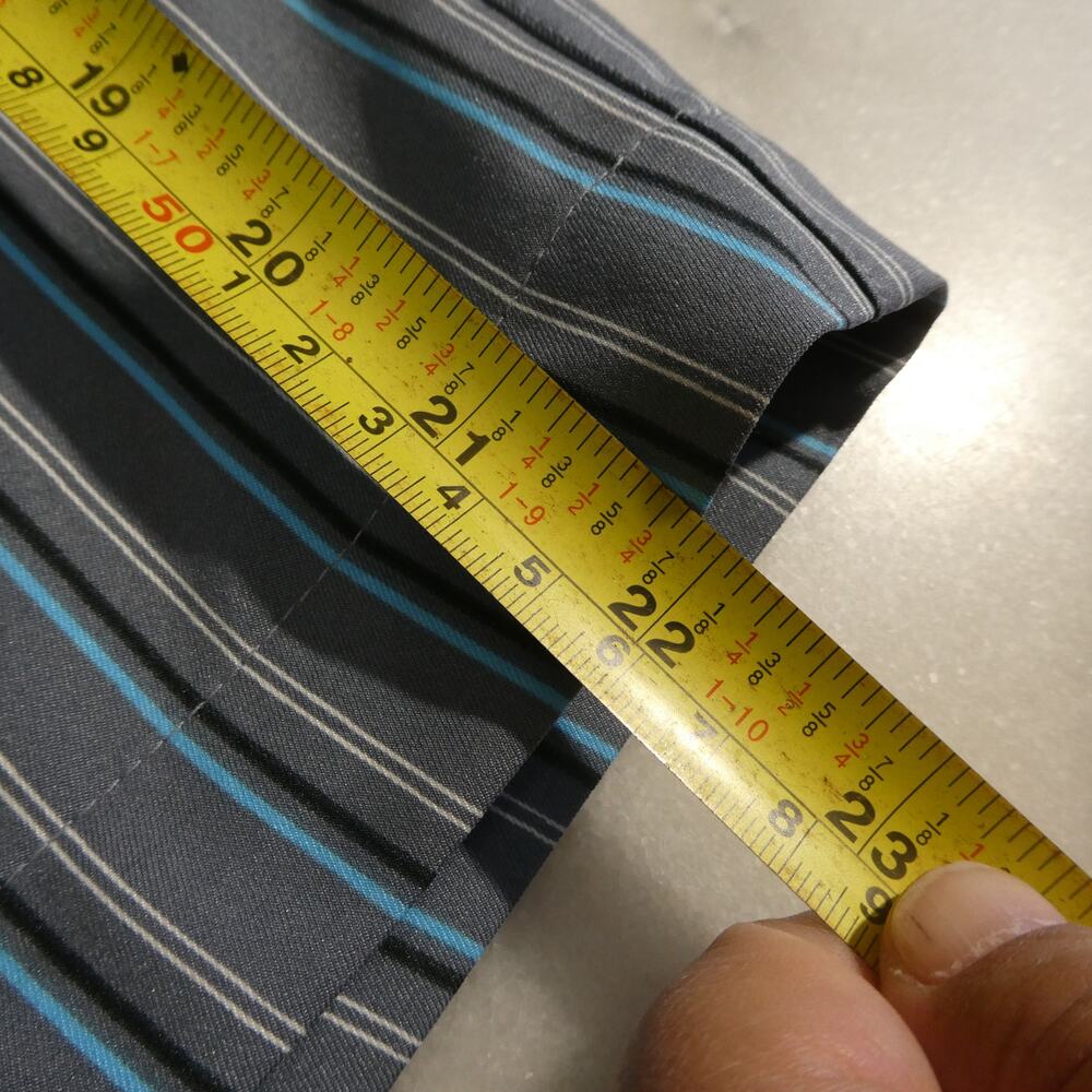 Sligo Golf Shorts Mens 34 Gray Blue‎ Striped Performance Stretch Flat Front - Picture 10 of 12